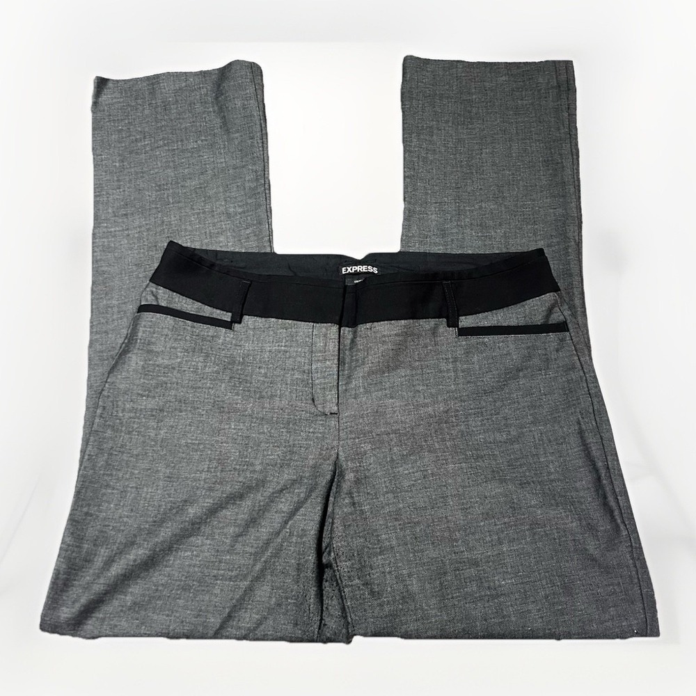Express Columnist Pants, Gray & Black, Women's Size 10R (34 in. Waist)